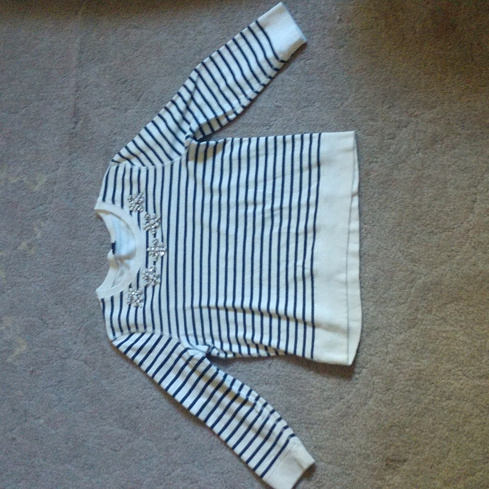 J Crew Bejewelled Neck Sweater